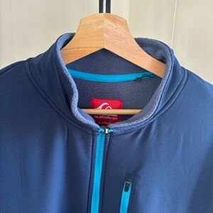 Quiksilver NWT The Trail Polar Fleece Full Zip Jacket Blue Colorblock Men’s XL